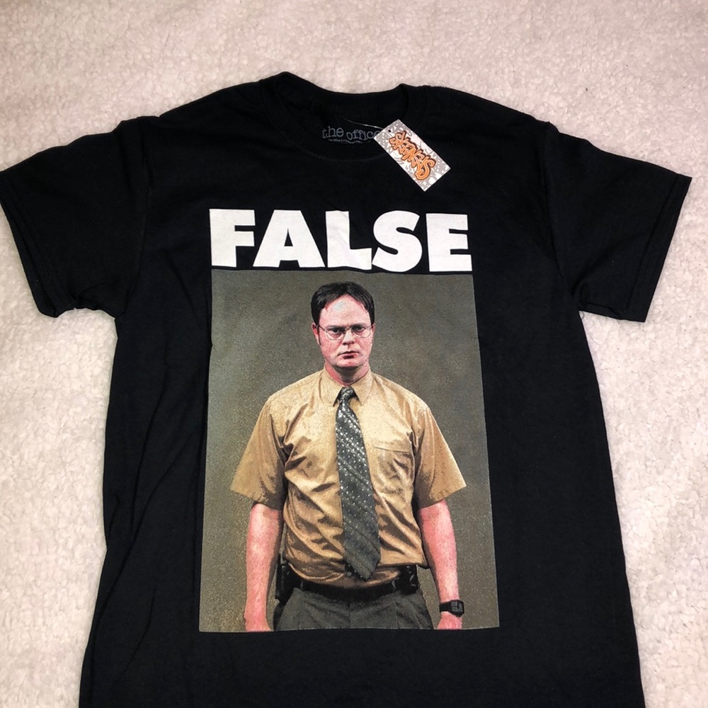 NWT Dwight from The Office “False” t shirt